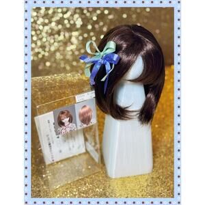 BJD 1/3 Volks Super Dollfie SD W-101 One Curl Bob FCS Doll Wig Dark Brown 9/10